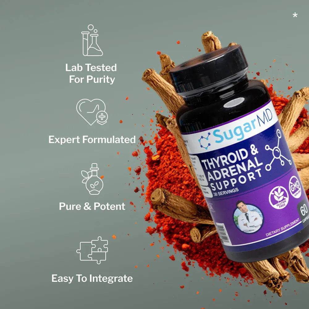 SugarMD Thyroid & Adrenal Support – 60 Capsules