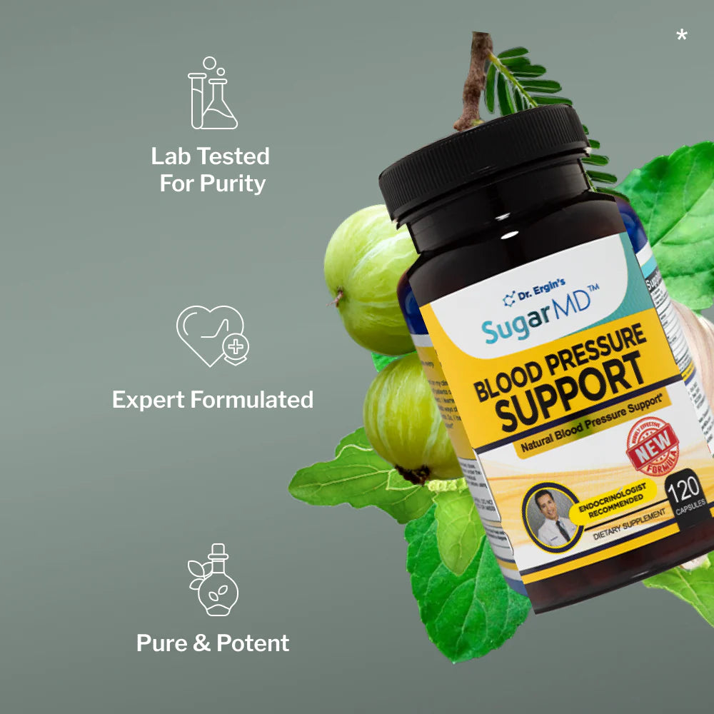 SugarMD Blood Pressure Support – 120 Capsules NEW And IMPROVED FORMULA